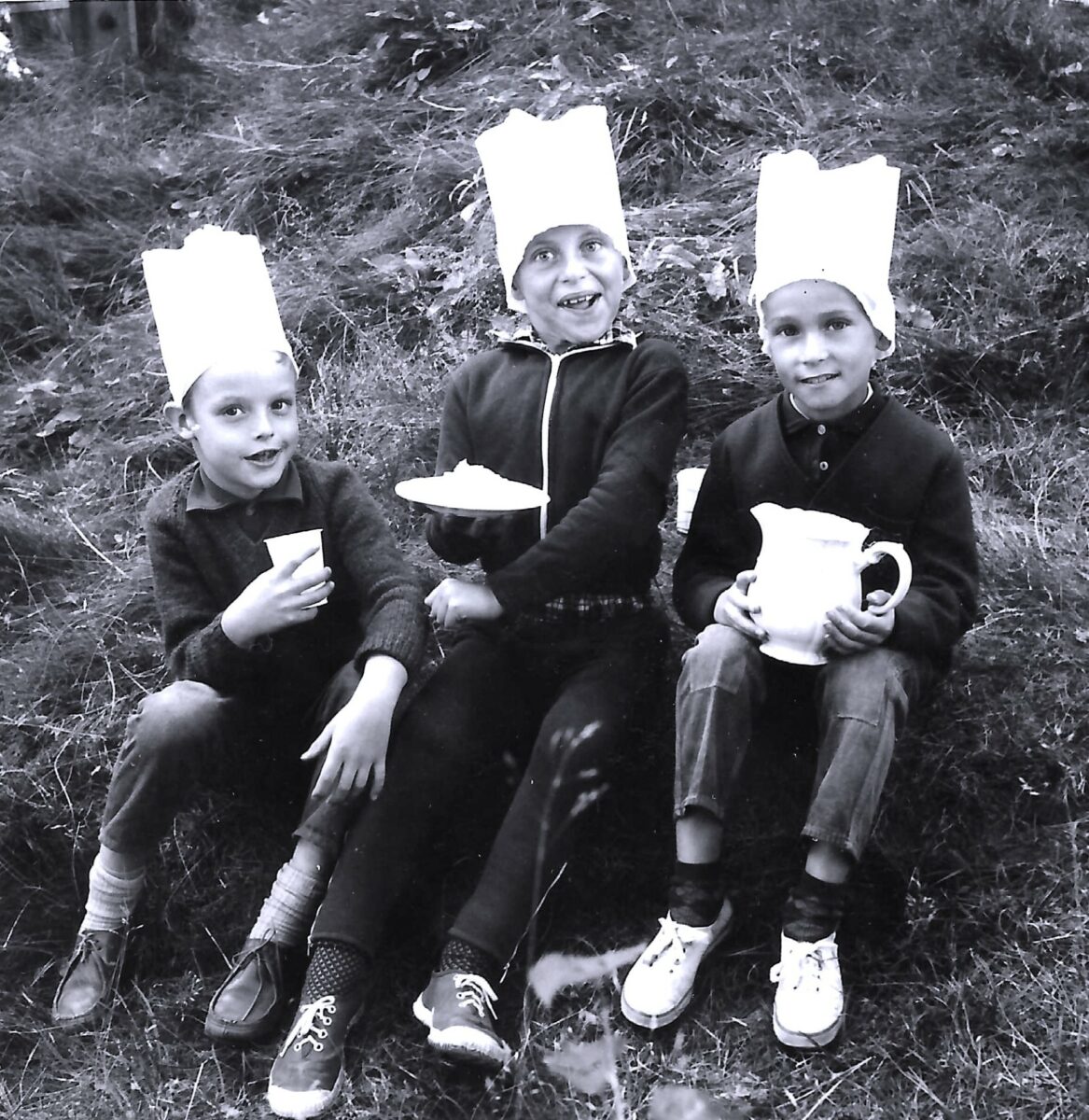 Smörpojkarna Ola Eriksson, Anders Eriksson o Alf Hansson. Foto