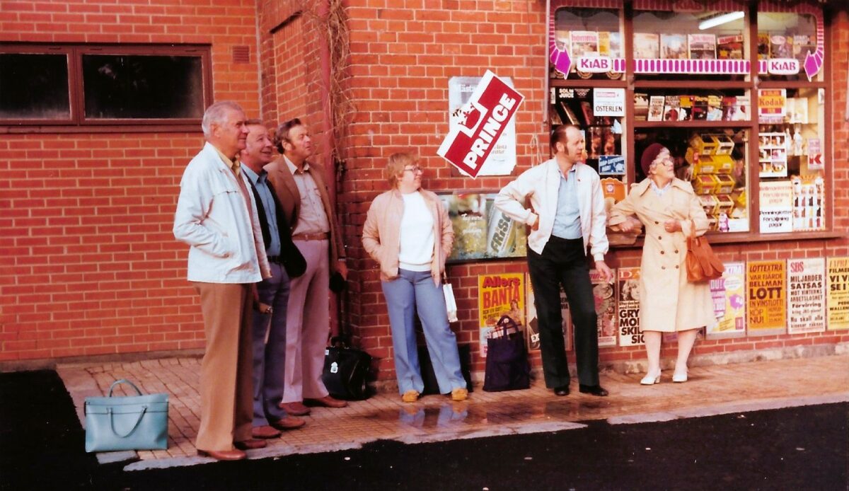 Fr vä: Helge Andersson, Bertil Mårtensson, Alllan Nilsson, Karin Karlsson, Gunnar Björk o Ingeborg Andersson. Foto K Karlsson